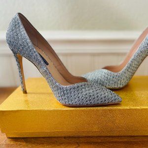 Stuart Weitzman Silver Night Stars Stiletto Pumps Size 8